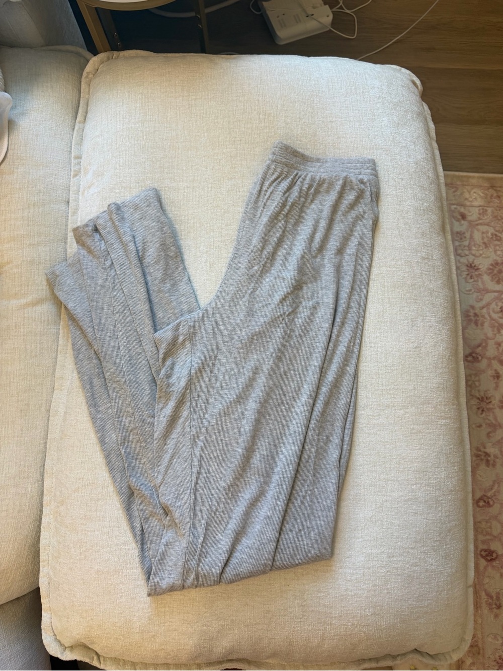 Aritzia Light Gray Women's Ribbed Lounge Pants